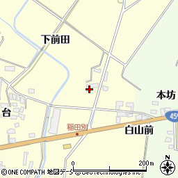 福島県喜多方市岩月町橿野下前田周辺の地図
