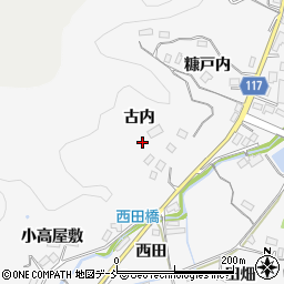 福島県伊達郡川俣町東福沢古内32周辺の地図