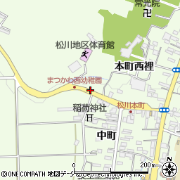 福島県福島市松川町（中町西裡）周辺の地図