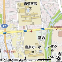 喜多方高校前周辺の地図