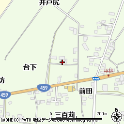 福島県喜多方市関柴町平林前田187周辺の地図