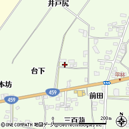 福島県喜多方市関柴町平林前田185周辺の地図