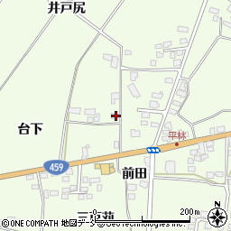 福島県喜多方市関柴町平林前田周辺の地図