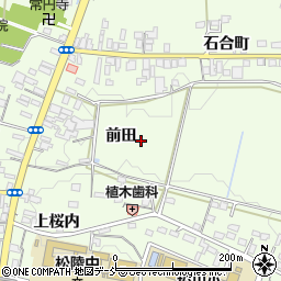 福島県福島市松川町前田周辺の地図