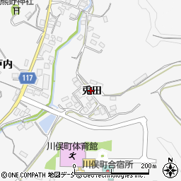 福島県川俣町（伊達郡）東福沢（兎田）周辺の地図
