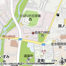 福島県喜多方市北町上周辺の地図