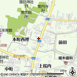 福島県福島市松川町（本町）周辺の地図
