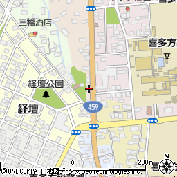 福島県喜多方市松山町村松小荒井道西周辺の地図