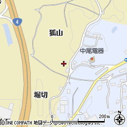 福島県福島市松川町金沢狐山周辺の地図