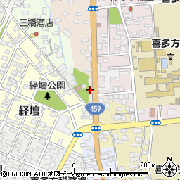 福島県喜多方市松山町村松（小荒井道西）周辺の地図