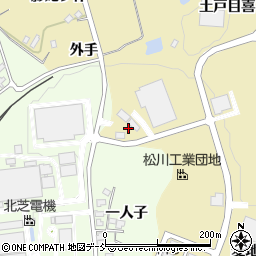 福島県福島市松川町金沢外手周辺の地図