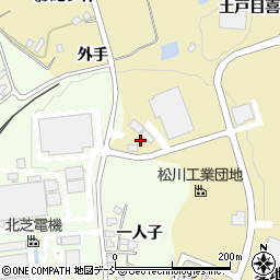 福島県福島市松川町金沢（外手）周辺の地図