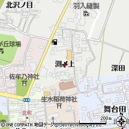 福島県喜多方市岩月町喜多方（渕ノ上）周辺の地図