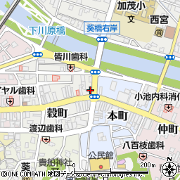 新潟県加茂市穀町8-25周辺の地図