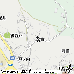 福島県福島市飯野町谷戸周辺の地図