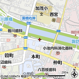 新潟県加茂市本町周辺の地図