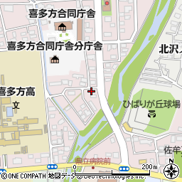 福島県喜多方市東桜ガ丘2丁目282周辺の地図