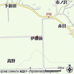 福島県福島市松川町（伊藤前）周辺の地図