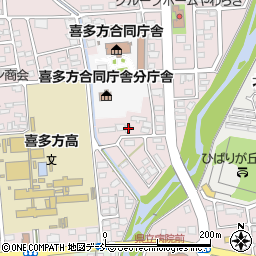 福島県喜多方市東桜ガ丘2丁目232周辺の地図