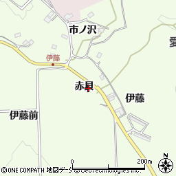 福島県福島市松川町赤貝周辺の地図