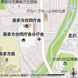 福島県喜多方市東桜ガ丘2丁目209周辺の地図