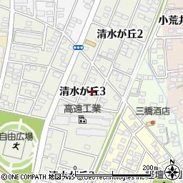 福島県喜多方市中清水周辺の地図