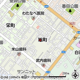 新潟県加茂市旭町周辺の地図