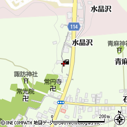 福島県福島市松川町（水晶沢）周辺の地図