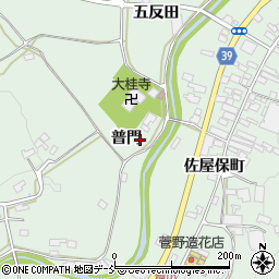 福島県福島市飯野町大久保普門周辺の地図