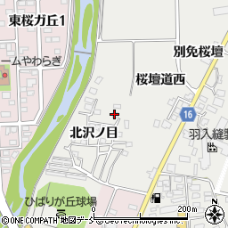 福島県喜多方市岩月町喜多方（北沢ノ目）周辺の地図