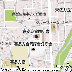 東邦銀行喜多方合同庁舎 ＡＴＭ周辺の地図