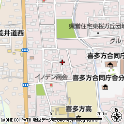 福島県喜多方市桜ガ丘周辺の地図
