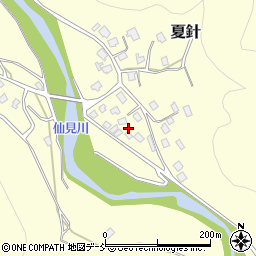 新潟県五泉市夏針周辺の地図