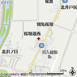 福島県喜多方市岩月町喜多方桜壇道西周辺の地図