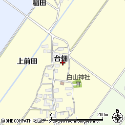 福島県喜多方市岩月町橿野台畑周辺の地図