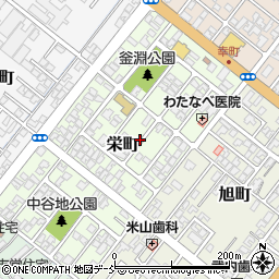 新潟県加茂市栄町周辺の地図