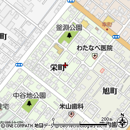 新潟県加茂市栄町周辺の地図
