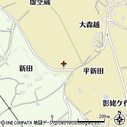 福島県福島市松川町金沢虚空蔵周辺の地図