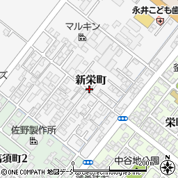 新潟県加茂市新栄町周辺の地図
