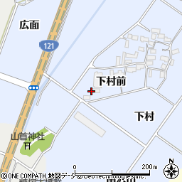 福島県喜多方市岩月町宮津下村前周辺の地図