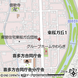 福島県喜多方市東桜ガ丘2丁目109周辺の地図