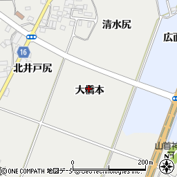 福島県喜多方市岩月町喜多方大橋本周辺の地図