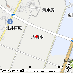 福島県喜多方市岩月町喜多方（大橋本）周辺の地図