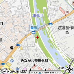 新潟県加茂市番田13周辺の地図