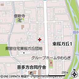福島県喜多方市東桜ガ丘2丁目89周辺の地図