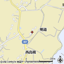 福島県福島市松川町金沢明道周辺の地図