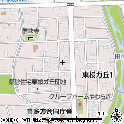 福島県喜多方市東桜ガ丘2丁目92周辺の地図