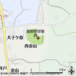 福島県福島市飯野町西金山周辺の地図
