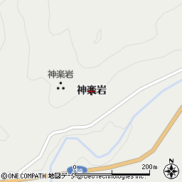 福島県北塩原村（耶麻郡）大塩（神楽岩）周辺の地図