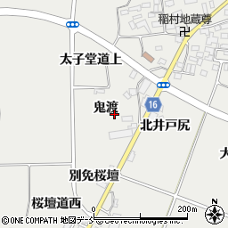 福島県喜多方市岩月町喜多方鬼渡周辺の地図